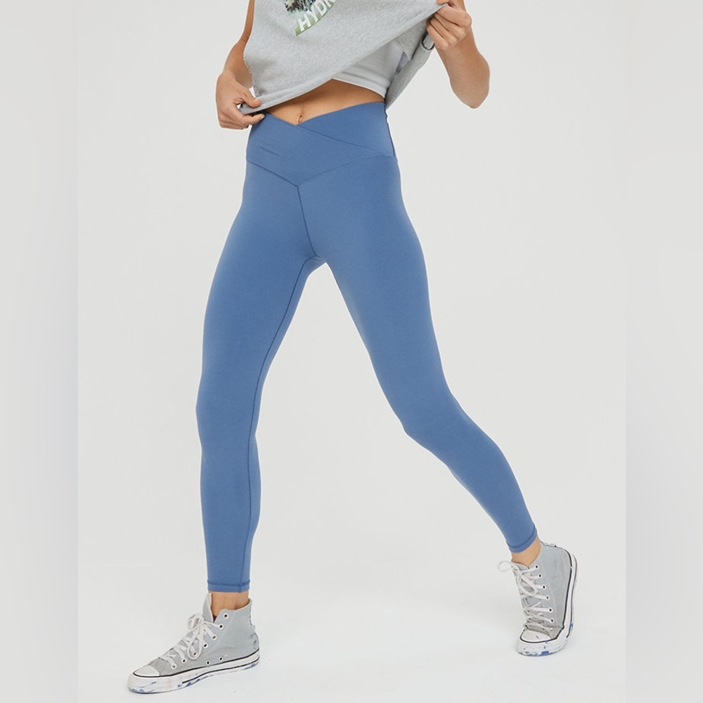 • NWT | Aerie Offline Cross V Waist Leggings | Blue